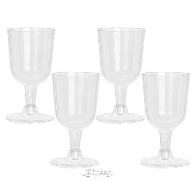 Пластиковые бокалы для вина Кристи, 4 шт, 160 мл Koopman (Купман)