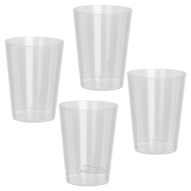 Пластиковые стаканы для воды Кристи, 4 шт, 280 мл Koopman