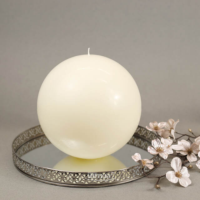 Свеча шар Redondo 20 см слоновая кость Омский Свечной