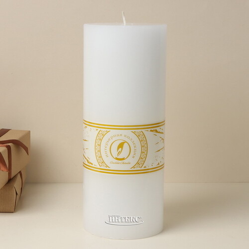 Декоративная свеча Ливорно 255*100 мм белая Омский Свечной