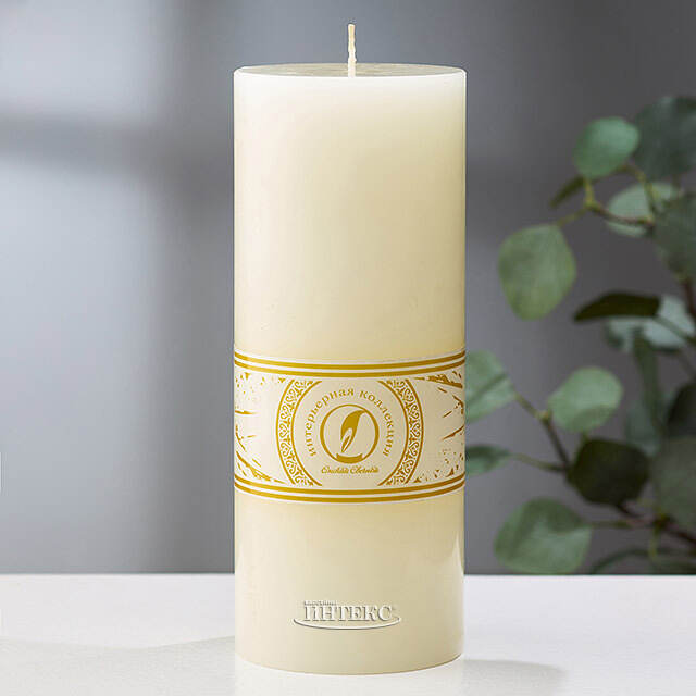 Декоративная свеча Ливорно 255*100 мм слоновая кость Омский Свечной