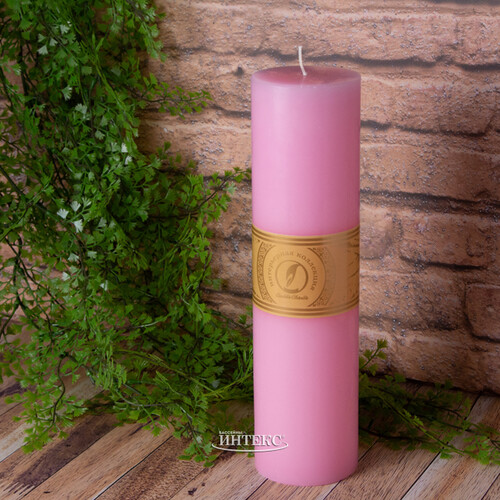 Декоративная свеча Ливорно 305*80 мм розовая Омский Свечной