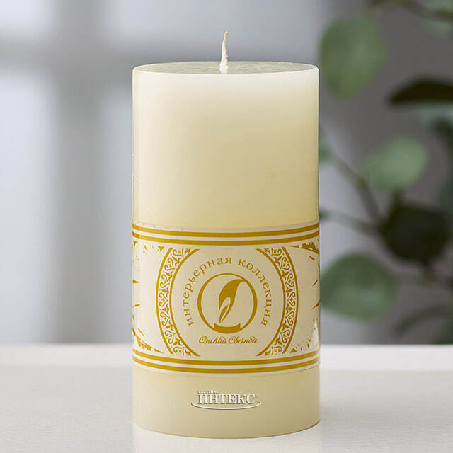 Декоративная свеча Ливорно 150*80 мм слоновая кость Омский Свечной