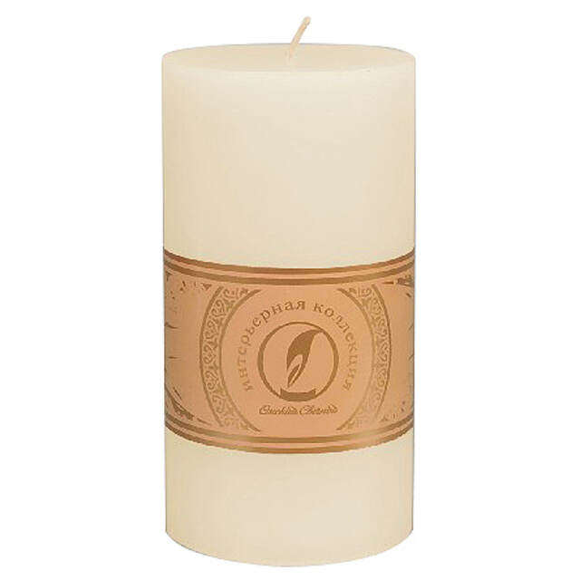 Декоративная свеча Ливорно 150*80 мм слоновая кость Омский Свечной