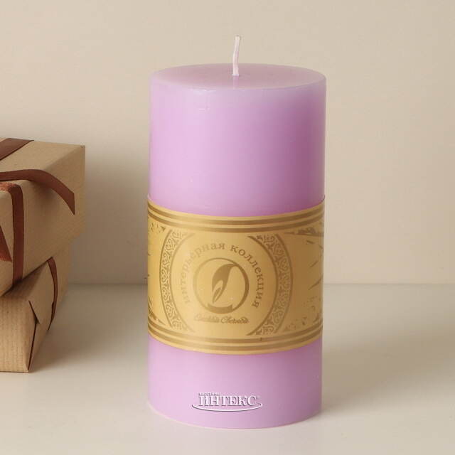 Декоративная свеча Ливорно 150*80 мм сиреневая Омский Свечной