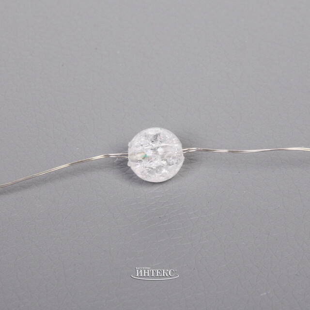 Светодиодная гирлянда на батарейках Жемчужины, 2 м, 20 зеленых Led ламп, серебряная проволока, контроллер, IP20 Serpantin (Серпантин)