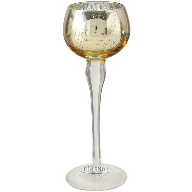 Набор стеклянных подсвечников - бокалов Tours 18-22 см золотой, 3 шт Boltze (Больтце)