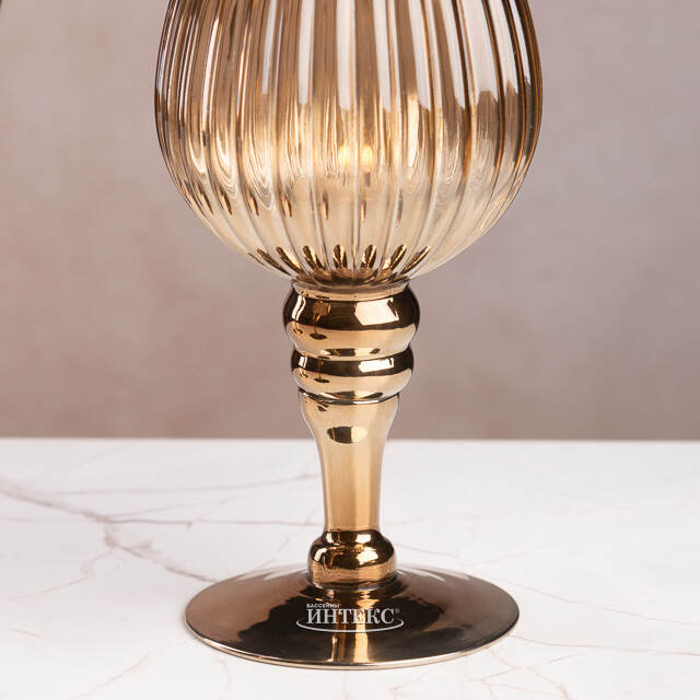 Набор стеклянных подсвечников-бокалов Мельбурн 20-30 см, 3 шт Boltze