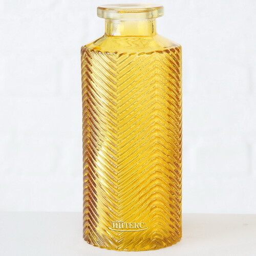 Набор декоративных ваз Сарагоса 14 см, 4 шт, стекло, лимонный Boltze