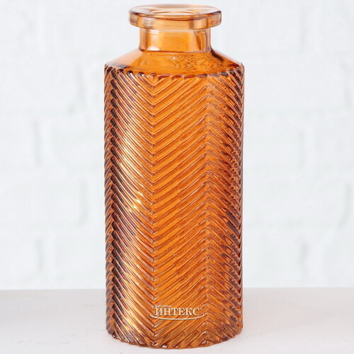 Набор декоративных ваз Сарагоса 14 см, 4 шт, стекло, мандариновый Boltze