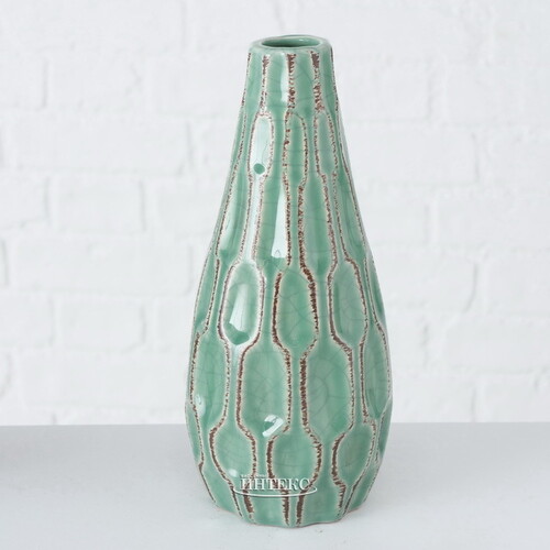 Керамическая ваза Жюстин 24 см эвкалиптовая Boltze