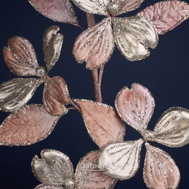 Декоративная ветка Магнолия Иоганна 64 см пудровая Winter Deco