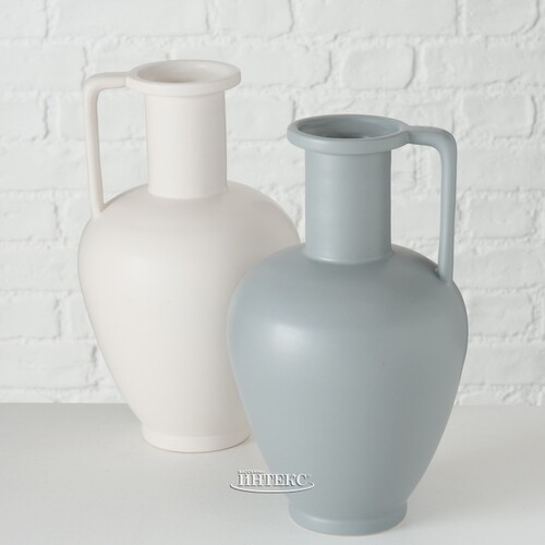 Керамическая ваза кувшин Эфимия 29 см белая Boltze