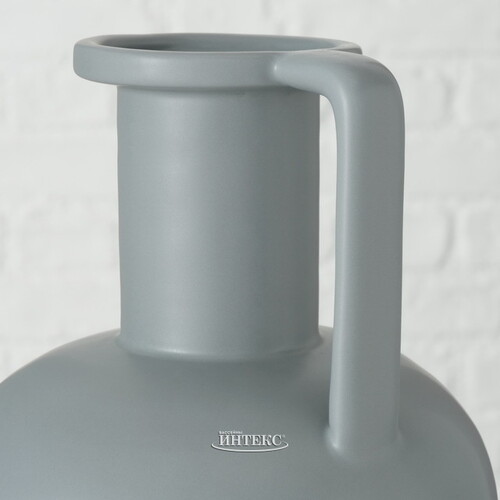 Керамическая ваза кувшин Эфимия 29 см серо-голубой Boltze