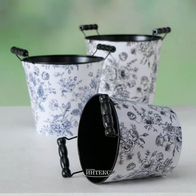 Металлическое кашпо Розалин 22 см Boltze