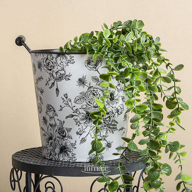 Металлическое кашпо Розалин 22 см Boltze