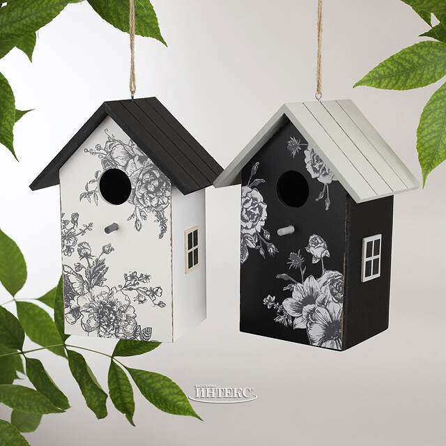 Садовое украшение Скворечник De Fleurs 22*15 см черный купить в