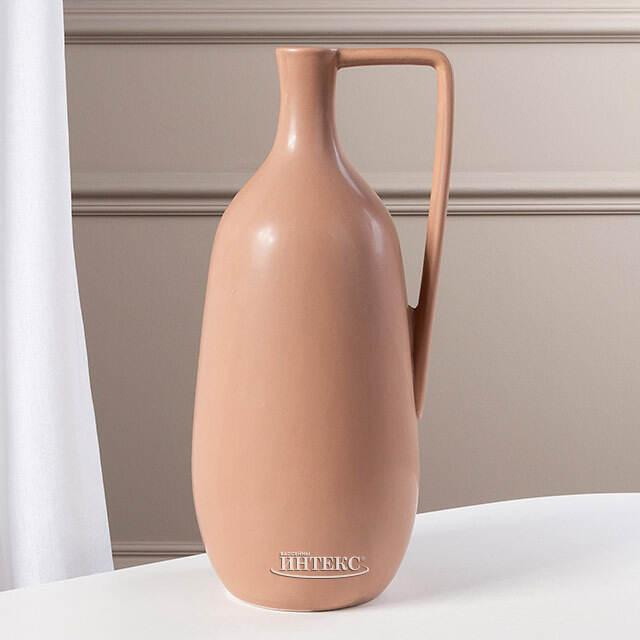 Керамическая ваза Флорино 36 см бежевая Boltze (Больтце)