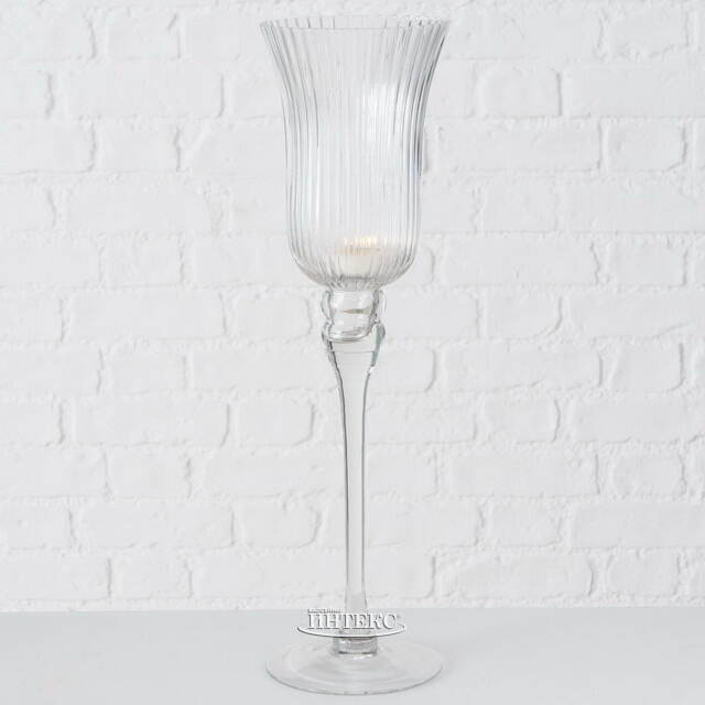 Набор стеклянных подсвечников - бокалов Crystall Latorre 30-40 см, 3 шт Boltze