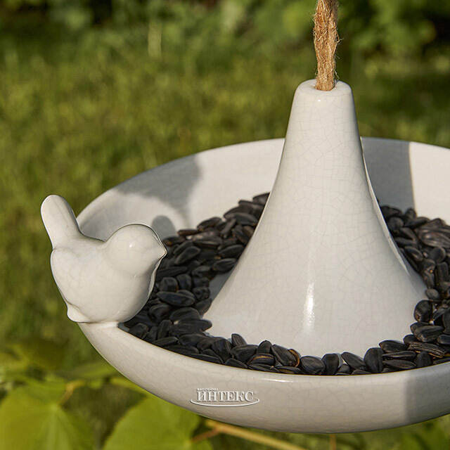 Декоративная кормушка для птиц Гертлин 20 см молочная Boltze