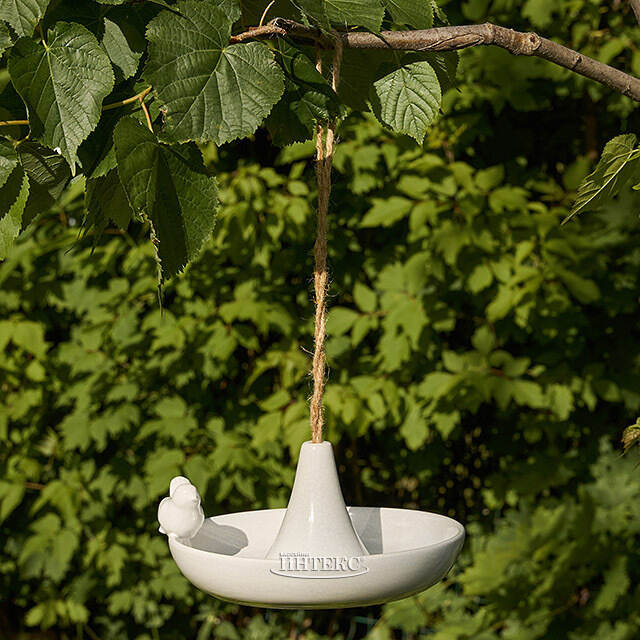 Декоративная кормушка для птиц Гертлин 20 см молочная Boltze