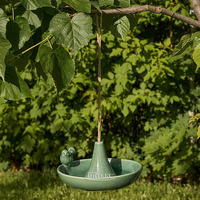 Декоративная кормушка для птиц Гертлин 20 см зеленая Boltze