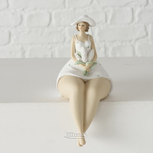 Декоративная статуэтка Леди Кимберли с цветами 18 см Boltze