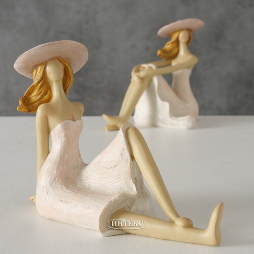 Статуэтка Девушка в шляпе - Романтичная Леди Роуз 12 см Boltze