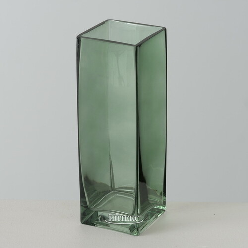 Стеклянная ваза Proteya 25 см шалфейная Boltze