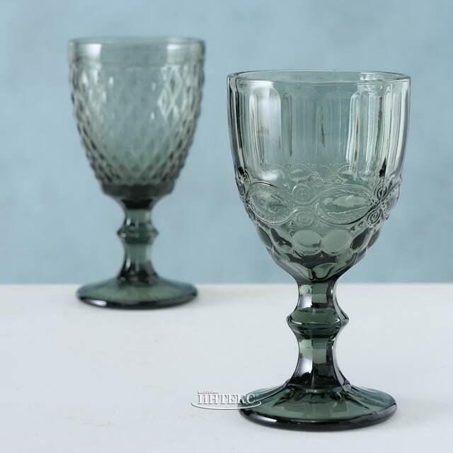 Бокал для вина Монруж 17 см серый, стекло Boltze