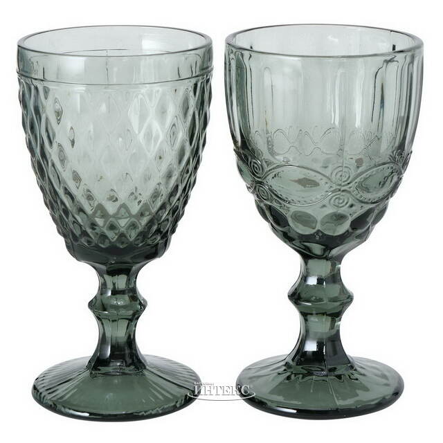 Бокал для вина Монруж 17 см серый, стекло Boltze