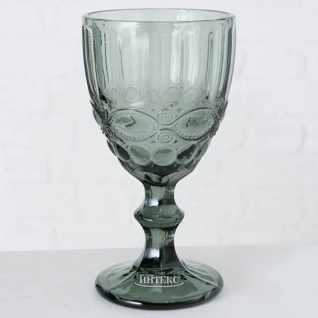 Бокал для вина Монруж 17 см серый, стекло Boltze