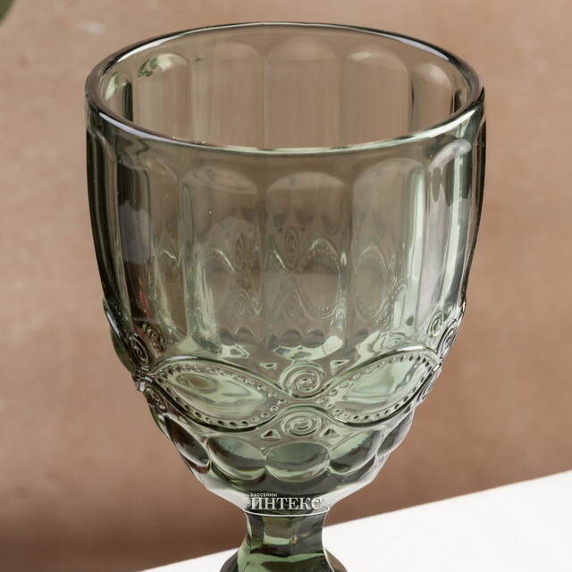 Бокал для вина Монруж 17 см серый, стекло Boltze