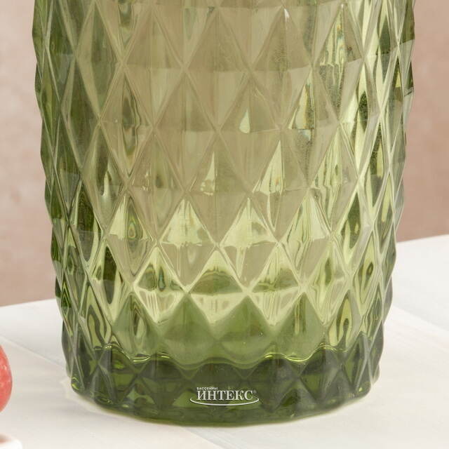 Стакан для воды Шатель 300 мл зеленый, стекло Boltze