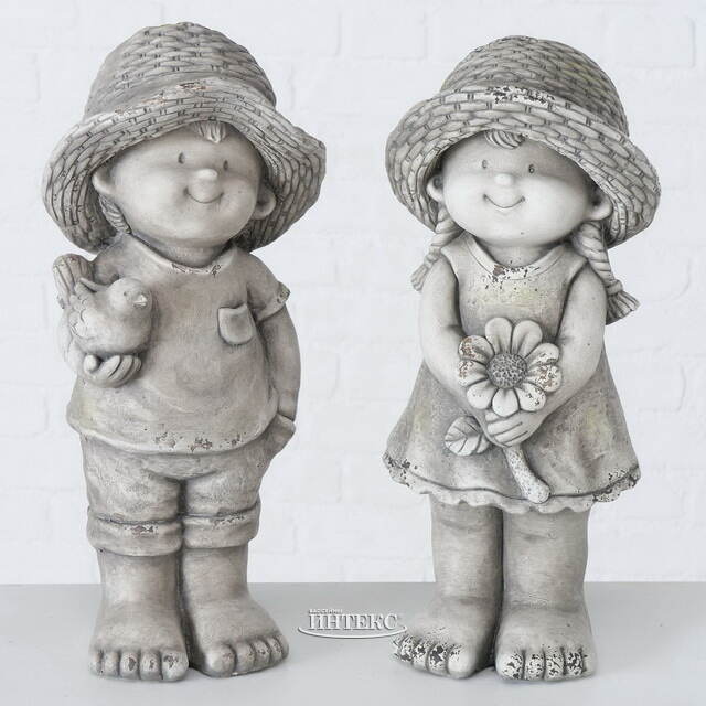 Набор садовых фигур Энни и Гектор - Floreale Pentolle 42 см, 2 шт Boltze