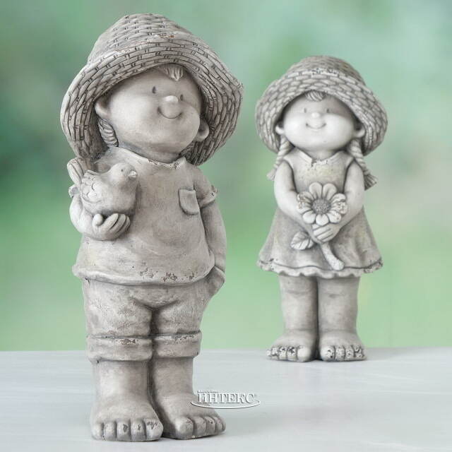 Набор садовых фигур Энни и Гектор - Floreale Pentolle 42 см, 2 шт Boltze