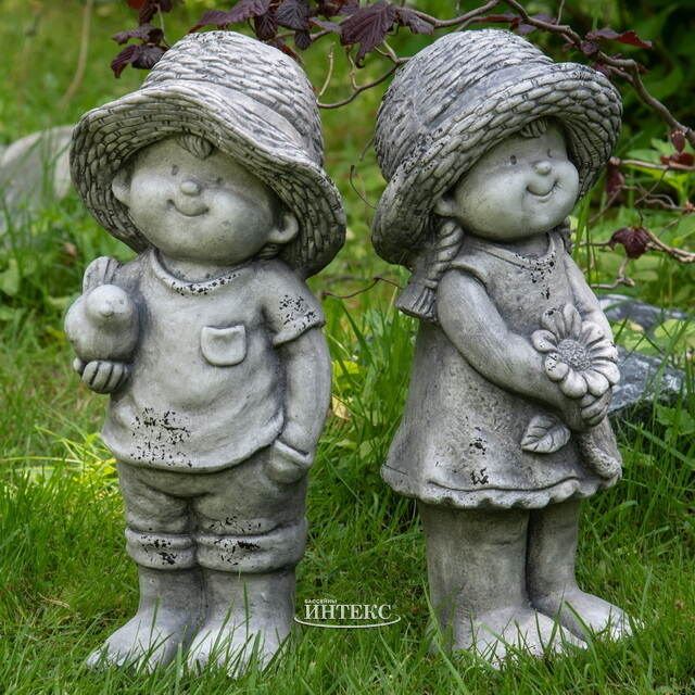 Набор садовых фигур Энни и Гектор - Floreale Pentolle 42 см, 2 шт Boltze