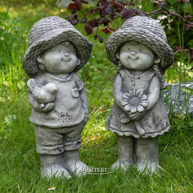 Набор садовых фигур Энни и Гектор - Floreale Pentolle 42 см, 2 шт Boltze