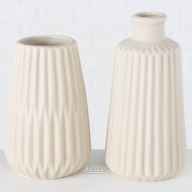 Керамическая ваза Дижон 17 см бежевая Boltze (Больтце)