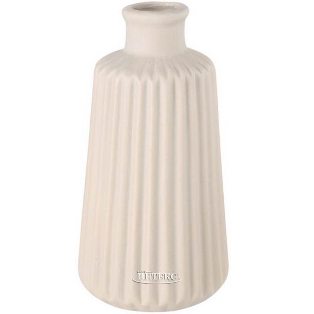 Керамическая ваза Дижон 17 см бежевая Boltze (Больтце)