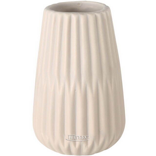 Керамическая ваза Реймс 14 см бежевая Boltze (Больтце)