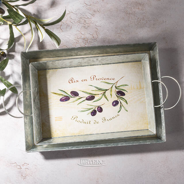 Набор металлических подносов Armando Olivia 38-46 см, 2 шт Boltze