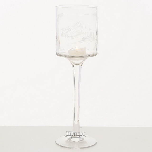 Набор стеклянных подсвечников - бокалов Анданте 30-40 см, 3 шт Boltze