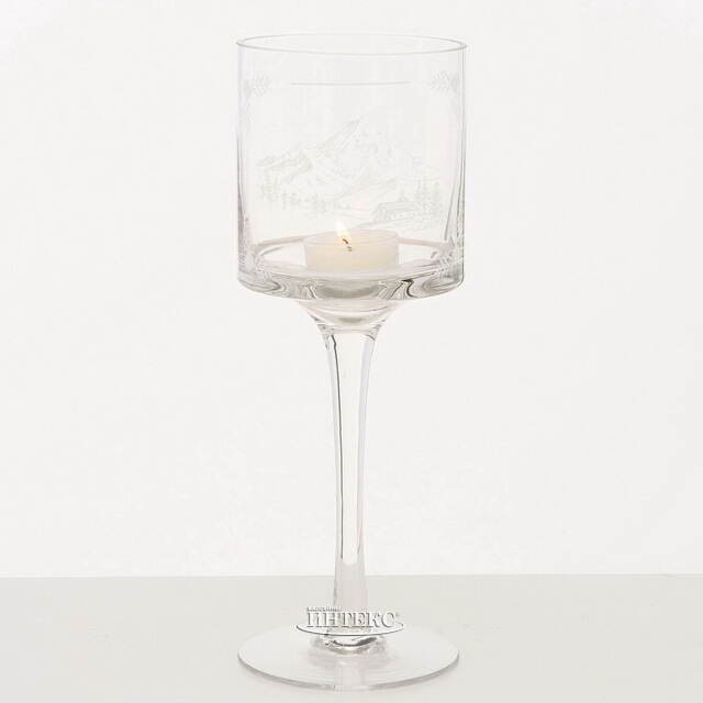 Набор стеклянных подсвечников - бокалов Анданте 30-40 см, 3 шт Boltze