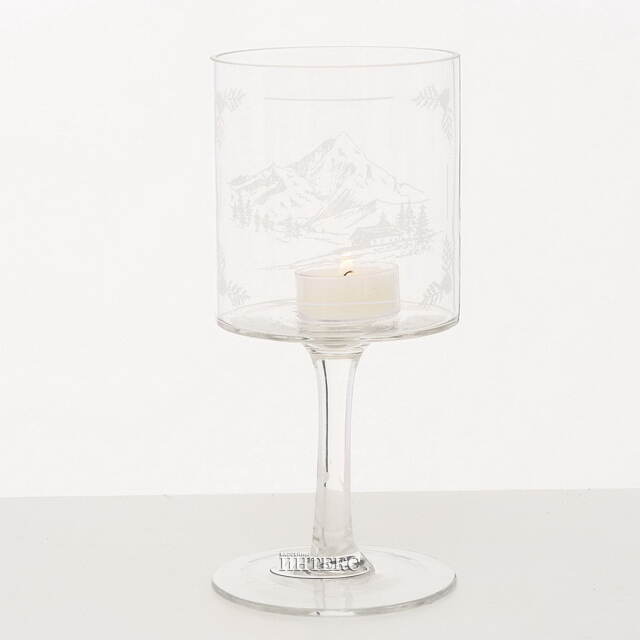 Набор стеклянных подсвечников - бокалов Анданте 30-40 см, 3 шт Boltze