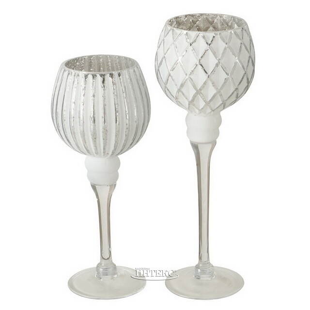 Набор стеклянных подсвечников - бокалов Versalles 25-30 см, 2 шт Boltze (Больтце)