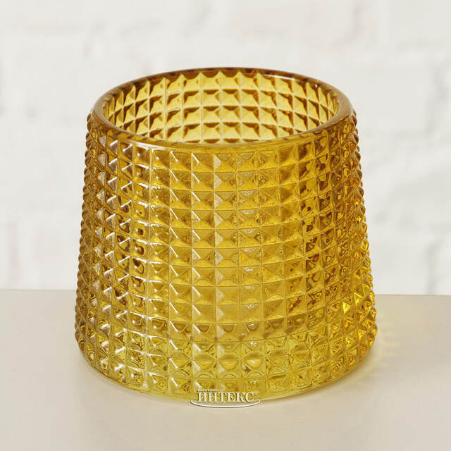 Набор стеклянных подсвечников Apperto 8 см желтый, 4 шт Boltze (Больтце)