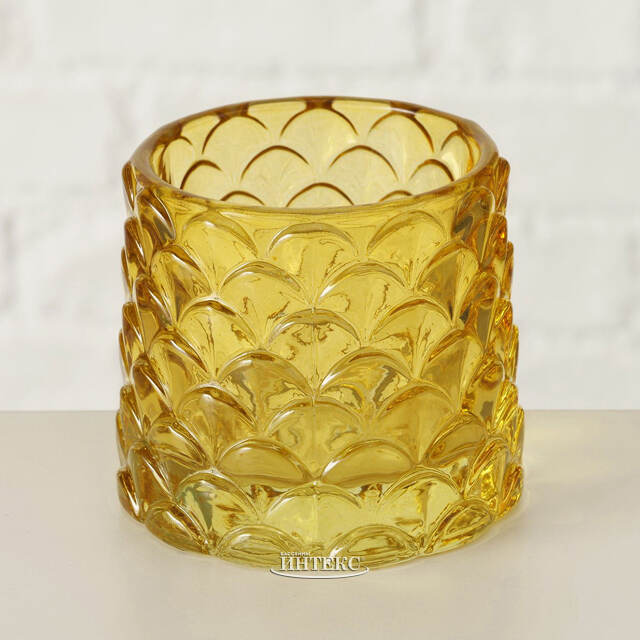 Набор стеклянных подсвечников Apperto 8 см желтый, 4 шт Boltze (Больтце)