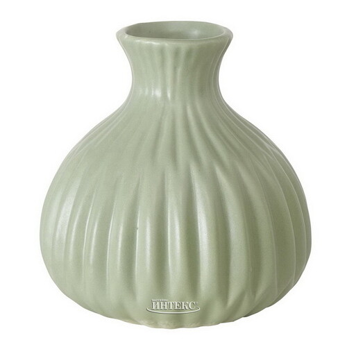 Фарфоровая ваза Kaleria 12 см светло-зеленая Boltze