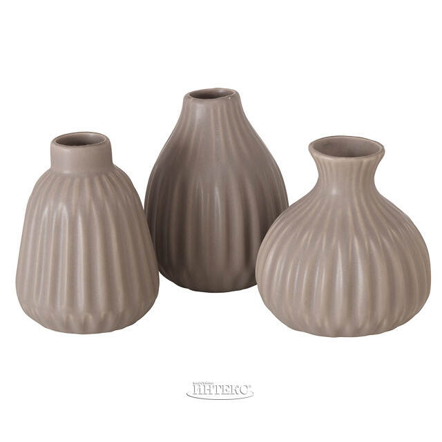 Набор керамических ваз Лидс 12 см бежевый, 3 шт Boltze (Больтце)